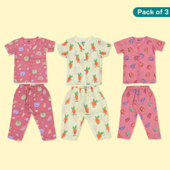 ABC Crew (Pack of 3) - Muslin Sleep Suit for babies and kids