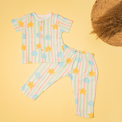 Seaside Stripes - Muslin Sleep Suit for babies and kids (Unisex)