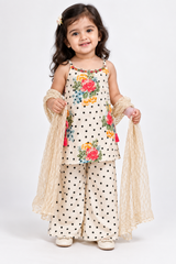 Polka Petals Lehenga Set for Girls | 2Y to 4Y