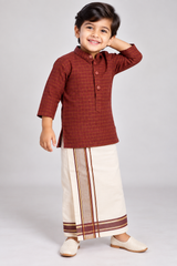 Adhithan Vesti and Kurta for Boys | 6M to 6Y