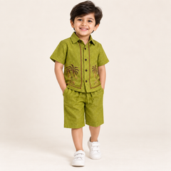 Arlo Palm Co-Ord Set for Boys | 1Y to 5Y