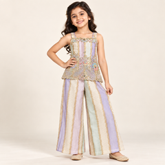 Arohi Meher Peplum Gharara Set for Girls | 5Y to 16Y