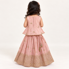 Purva Zari Peplum Lehenga Set | 1-4Y