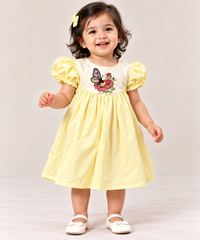 Butterfly Accent Gathered Dress