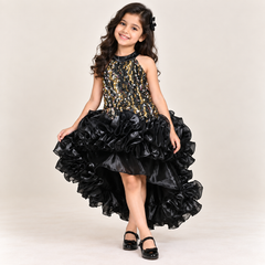 Calyra High-Low Ruffle Party Gown for Girls | 3Y to 10Y