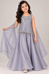 Celestine Bead Gharara Set for Girls | 6-7Y