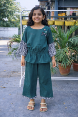 Whizzo Kids Teal Blue dress for Girls – Festive Wear with Soft Cotton Lining (Age 1 to 10 Years)
