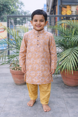 Whizzo Kids Orange dress for Boys – Festive Wear with Soft Cotton Lining (Age 1 to 10 Years)