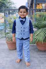 Whizzo Kids Blue dress for Boys – Festive Wear with Soft Cotton Lining (Age 1 to 10 Years)