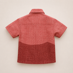 Red Crown Crane Shirt For Boys 1Y to 5Y