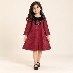 Velmora Collar A-Line Dress | 1-7Y