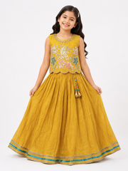 Chimki Floral Embellished Lehenga Set for Girls | 5Y - 6Y
