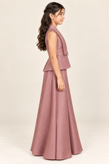 Aadhira Chevron Palazzo Set | 7-18Y