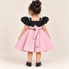 Elzira Statement Bow Party Dress for Girls | 1Y to 4Y