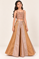 Aarika Duotone Beadwork Palazzo Set | 2-15Y