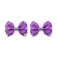 Pearl Luxe Bow Clips