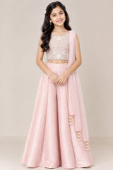 Gulnaar Rosevine Gharara Set for Girls | 7-15Y