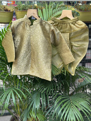 Traditional Boys Banarasi Tissue Dhoti with Matching Kurta – Elegant Ethnic Wear for Baby Boys (Newborn – 2 Years)