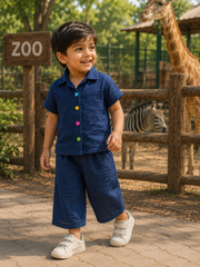 Muslin Denim Pop Co-Ord Set