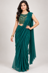 Mirabelle Draped Mirror Lehenga Set for Girls | 14Y