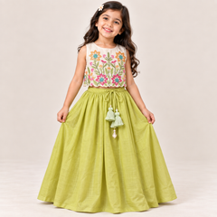 Panel Flare Tie Lehenga Set