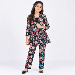 Midnight Petal Gharara Set for Girls | 13-14Y