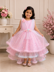 Rose Longline Dress for Girls | 6Y to 7Y