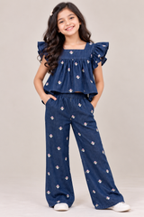 Ruffle Sleeve Printed Co-ord Set