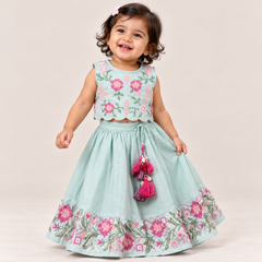 Scallop Hem Lehenga Set