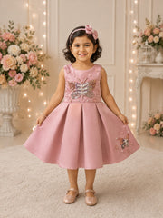 Sequin Butterfly Designer Party Dress for Girls | 1Y to 6Y