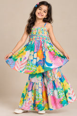 Serene Petal Gharara Set for Girls | 6-7Y