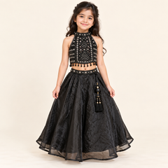 Zoya Halter-Neck Lehenga Set | 2-4Y