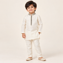 Aarush Textured Kurta Set | 6M-4Y