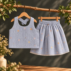 Varnika - Crinkled Halter Neck Top and Skirt