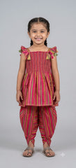 Modal Silk Candy Stripe Palazzo Set For Girls 1Y to 5Y