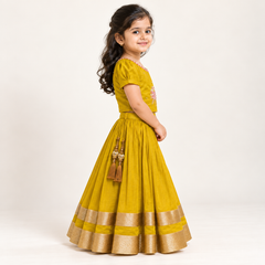 Disha Floral Embroidered Silk Lehenga Set | 1-5Y