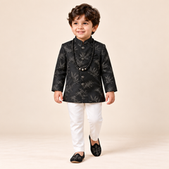 Zayir Leaf Jacquard Sherwani Set | NB-2Y