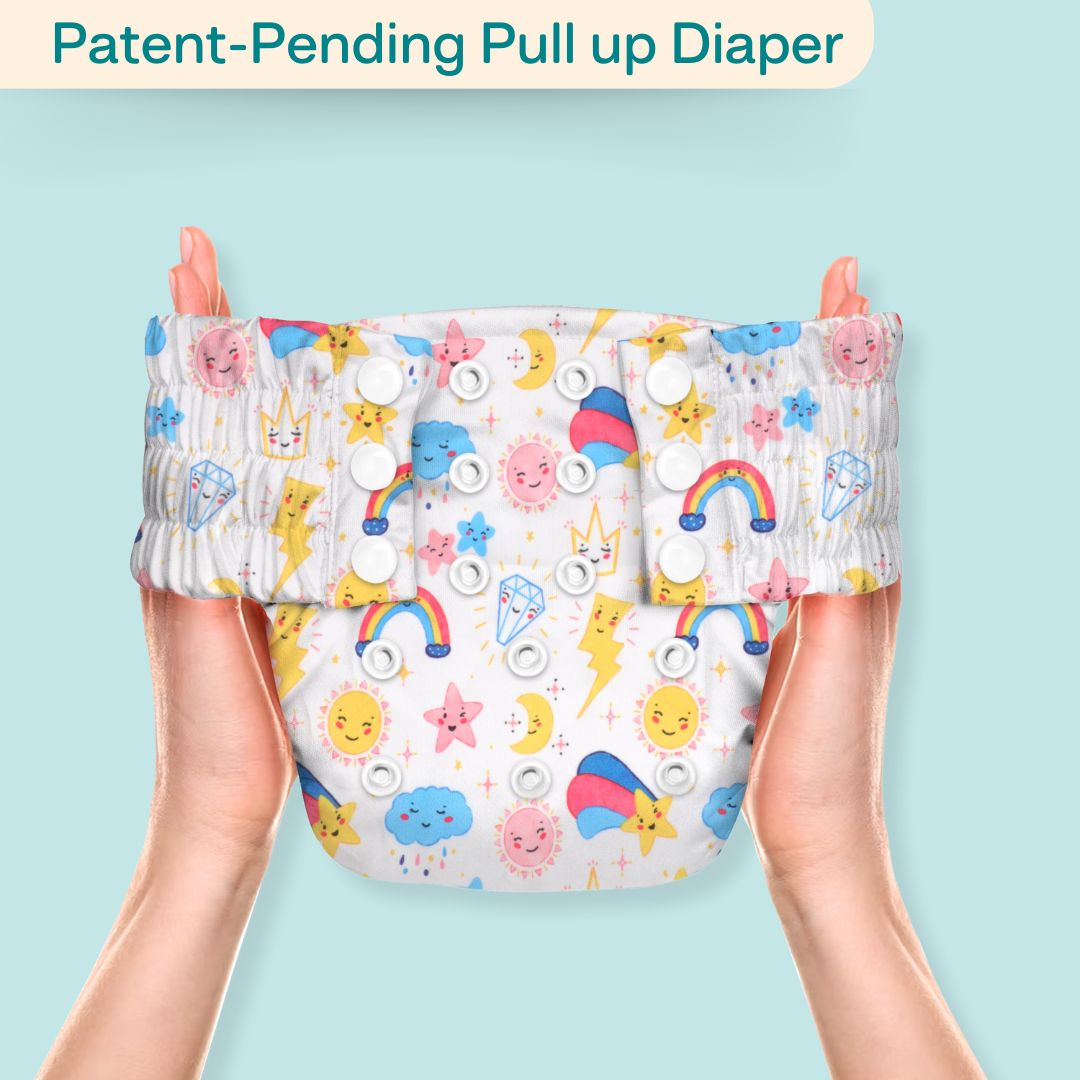 Ice Candy Newborn Cloth Diaper 2.0 with 1 cotton Insert (2 kg - 5 kg)