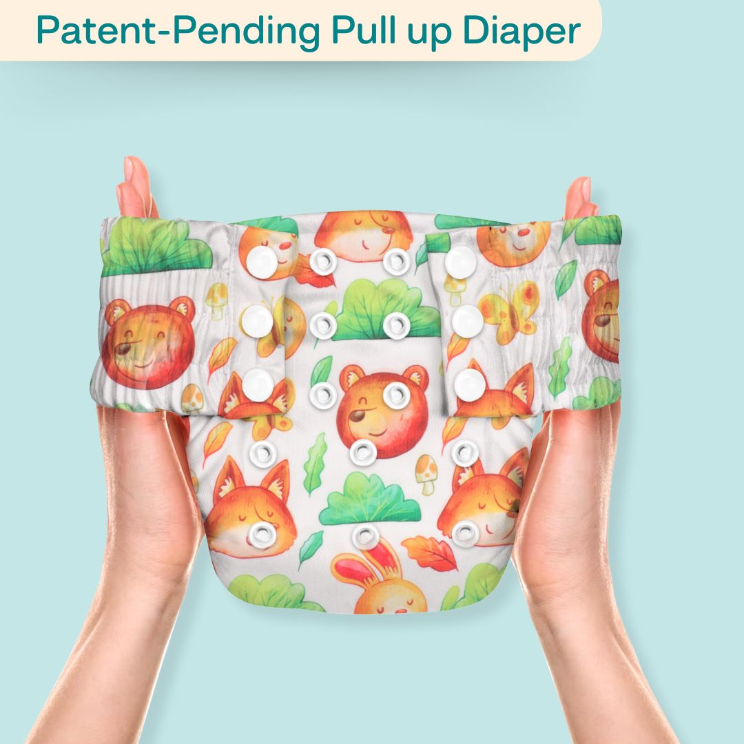 Indigo - Newborn Cloth Diaper 2.0 with 1 cotton Insert (2 kg - 5 kg)