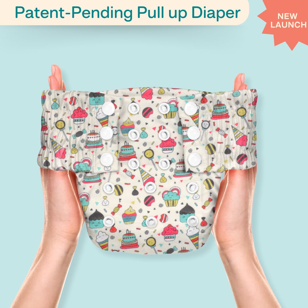 Ice Candy Newborn Cloth Diaper 2.0 with 1 cotton Insert (2 kg - 5 kg)