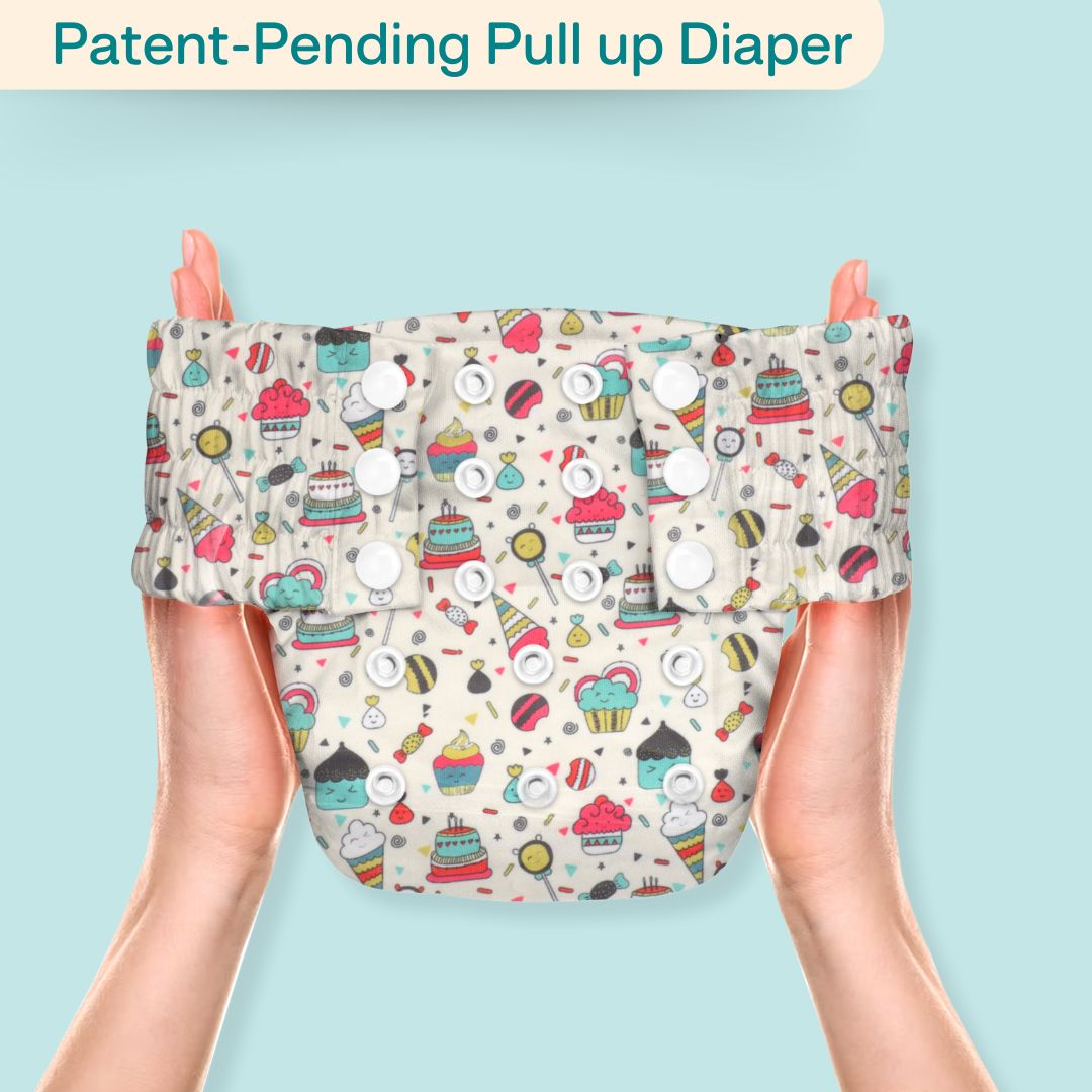 Ice Candy Newborn Cloth Diaper 2.0 with 1 cotton Insert (2 kg - 5 kg)