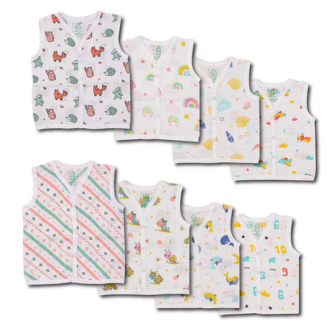 BEST SELLER - Muslin Jabla Button Type for Babies -  Combo Packs