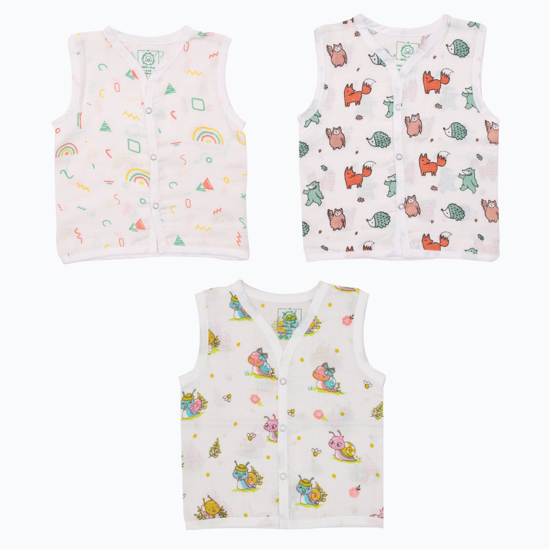 BEST SELLER - Muslin Jabla Button Type for Babies -  Combo Packs
