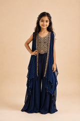 Royal Noor Cape Sharara For Girls 1Y to 18Y