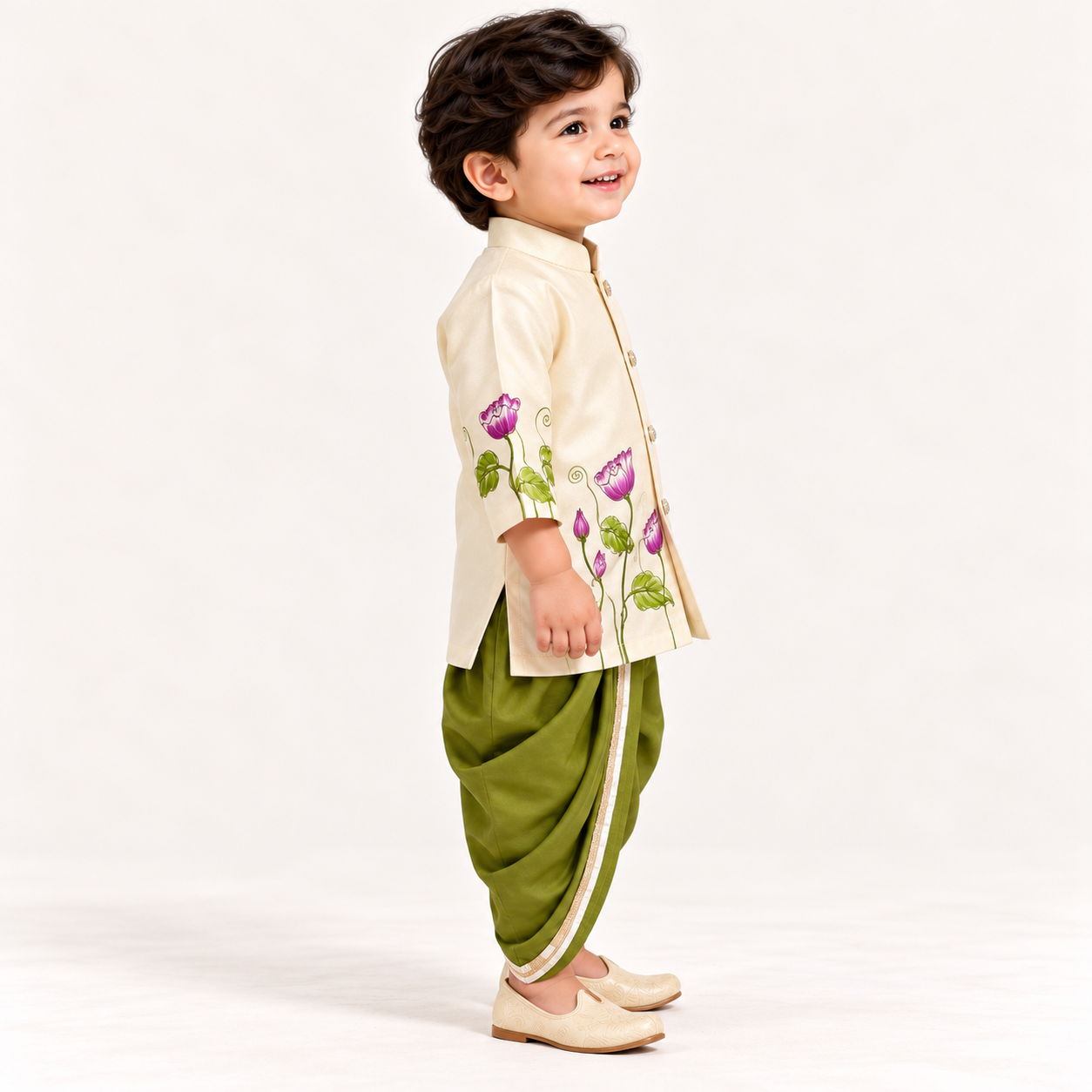 Lotus Royale Dhoti Set | 6M–4Y