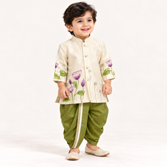 Lotus Royale Dhoti Set | 6M–4Y