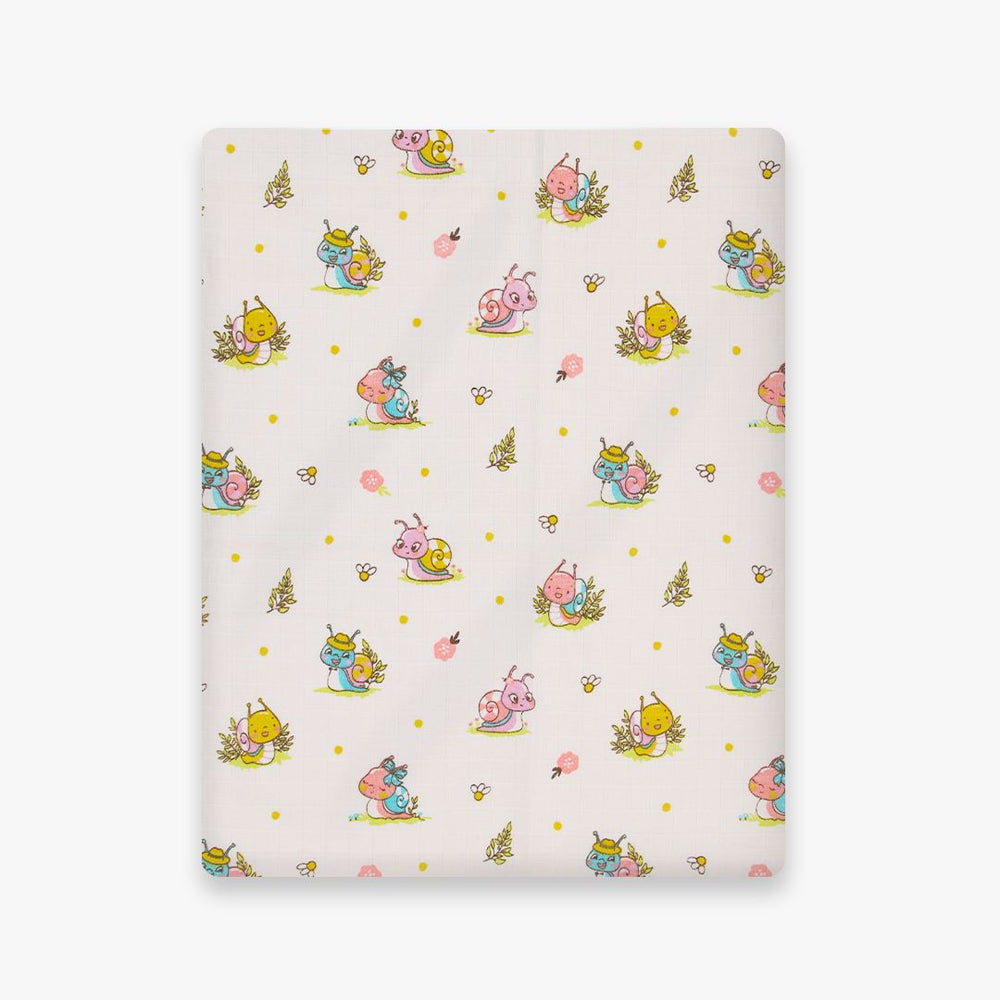 Babies Snail Mail Muslin Cotton Swaddles(Pack of 2)
