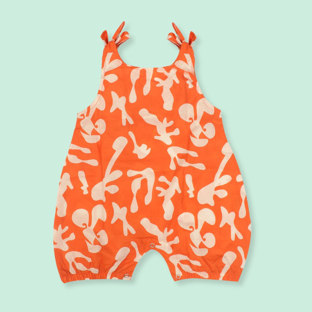 Sun & Surf - Mulmul Cotton Knot Type Romper