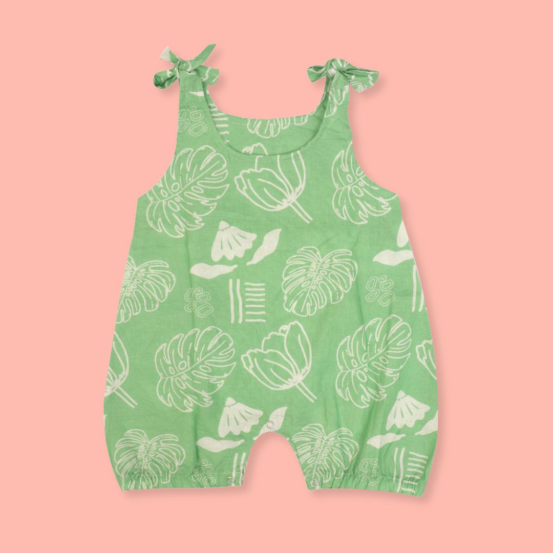 Lil' Paradise - Mulmul Cotton Knot Type Romper