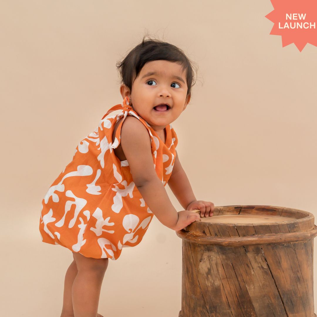 Sun & Surf - Mulmul Cotton Knot Type Romper